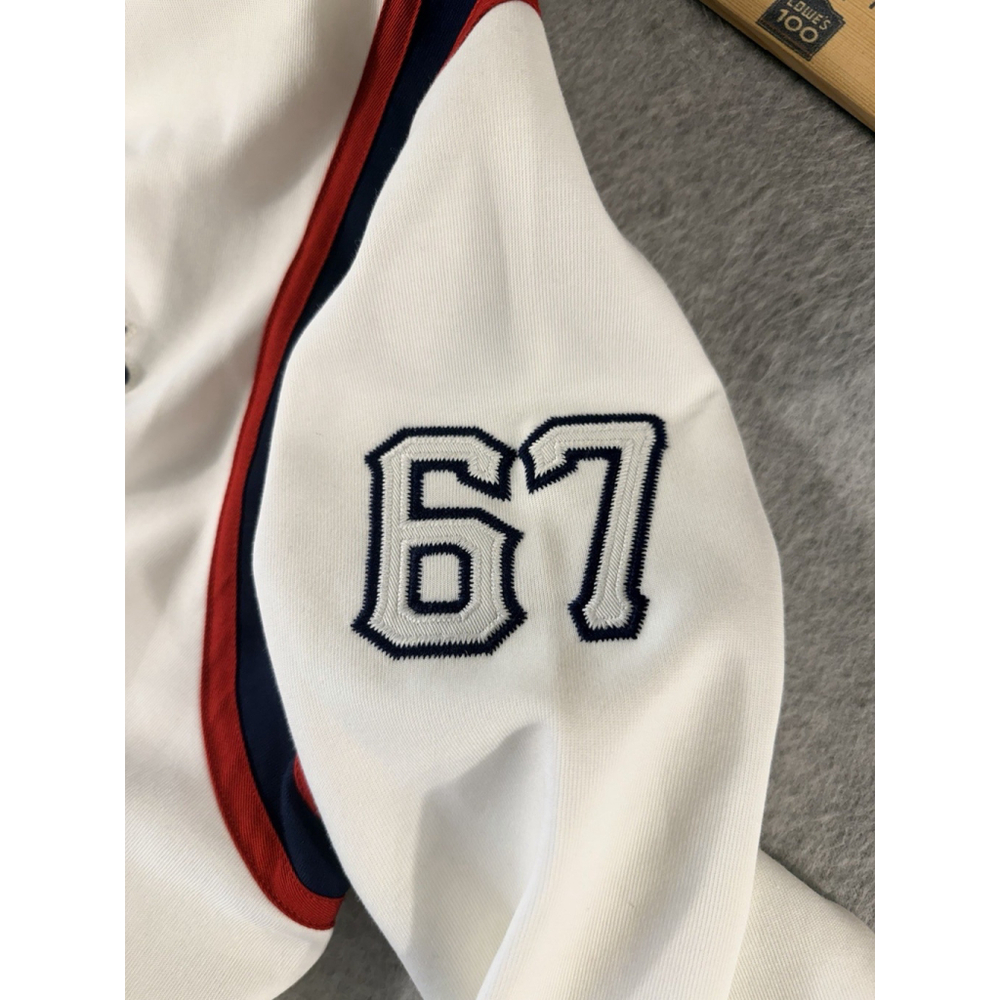 Polo Ralph Lauren Polo Bears 67 Baseball Jacket Mens Large White/Blue/Red - Picture 12 of 12